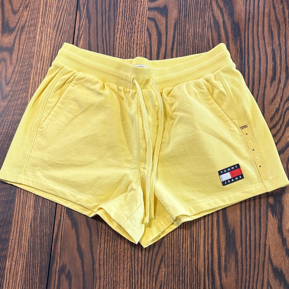 Tommy Hilfiger Yellow Knit Drawstring Athletic Shorts